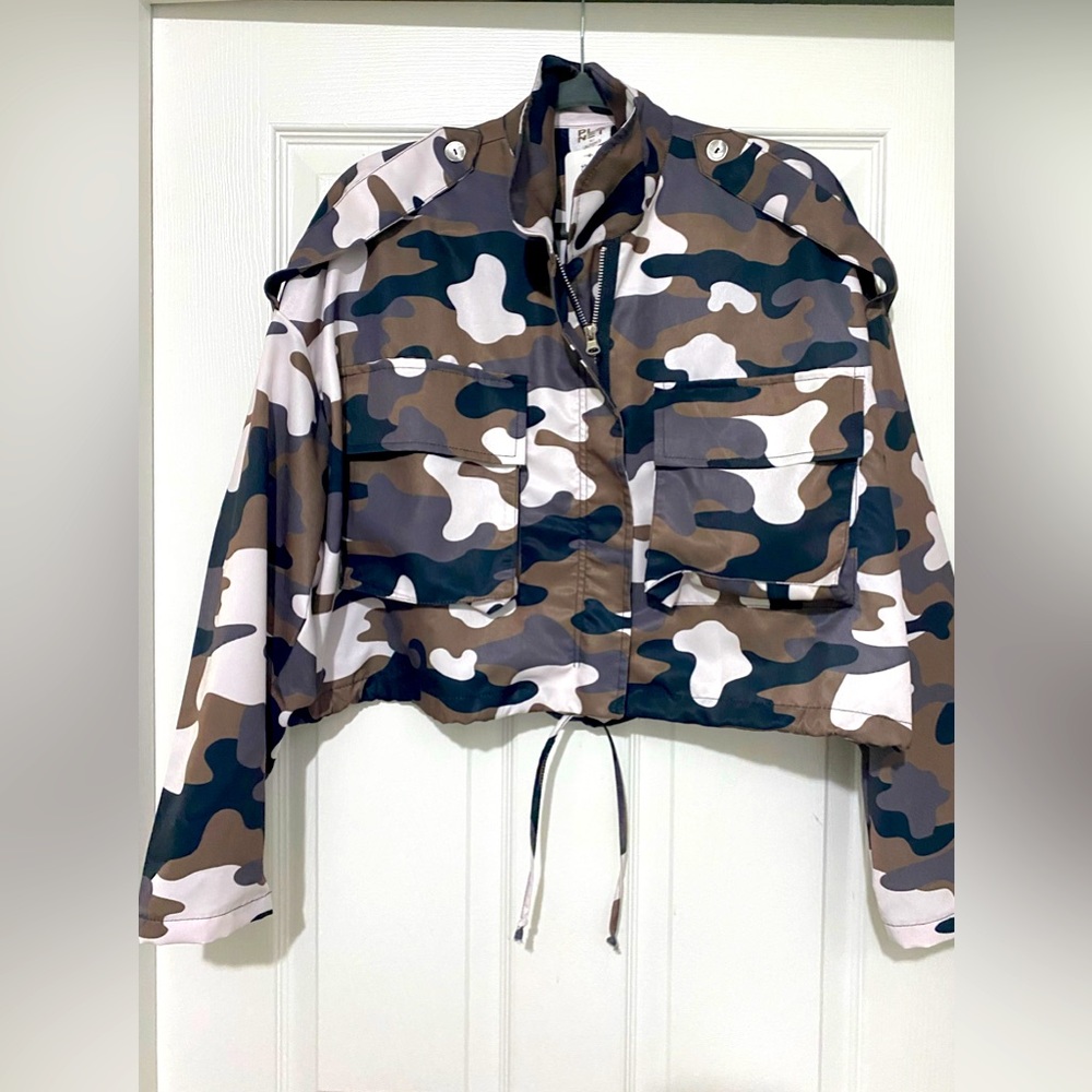 Cropped Bomber Jacket. Planet by Lauren G,